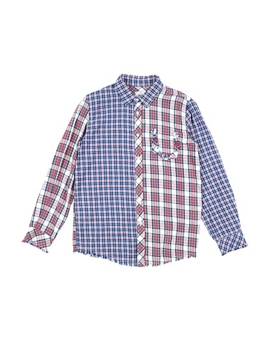 BERNA Hemd mit Muster Blau 100% Baumwolle