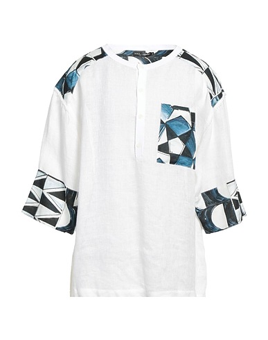 DOLCE&GABBANA Basic T-shirt White 80% Linen, 20% Cotton