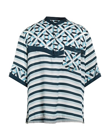 DOLCE&GABBANA Patterned shirt Blue 100% Silk