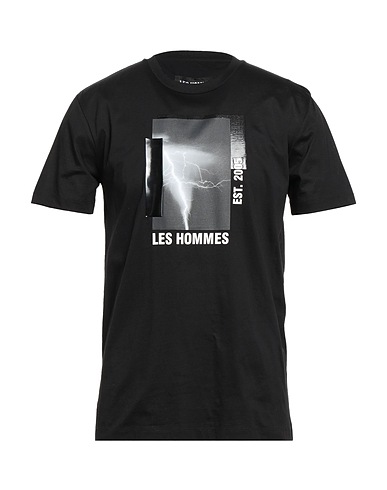 LES HOMMES T-shirt Black 100% Cotton