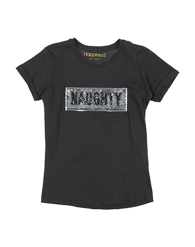 HAPPINESS T-shirt Black 100% Cotton