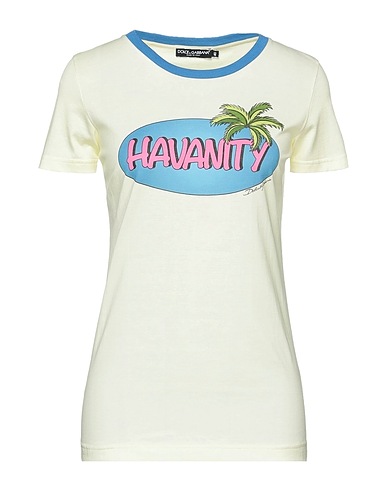 DOLCE&GABBANA T-shirt Pastel yellow 100% Cotton
