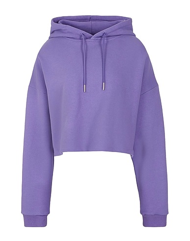 8 by YOOX Hooded track jacket  LA HOODIE Lilac 100% Organic cotton