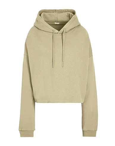 8 by YOOX Hooded track jacket  LA HOODIE Sage green 100% Organic cotton