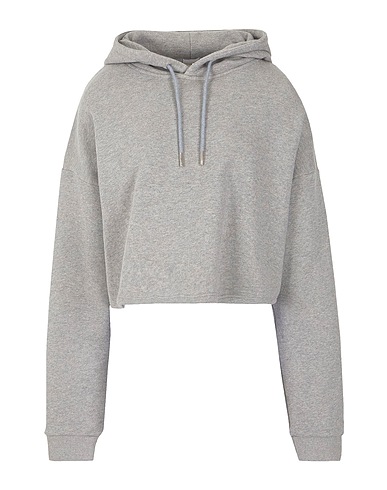 8 by YOOX Hooded sweatshirt LA HOODIE Grey 100% Organic cotton