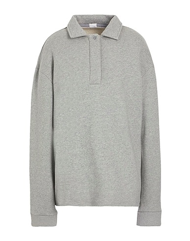 8 by YOOX Felpa LA POLO Grigio 100% Cotone organico