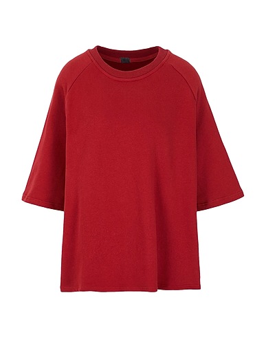 8 by YOOX Sweatshirt LA T-SWEATSHIRT Burgundy 100% Organic cotton