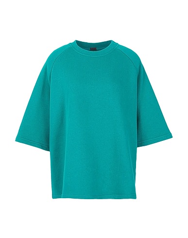 8 by YOOX Felpa LA T-SWEATSHIRT Verde smeraldo 100% Cotone organico
