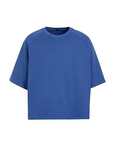 8 by YOOX Sweatshirt LA T-SWEATSHIRT Slate blue 100% Organic cotton