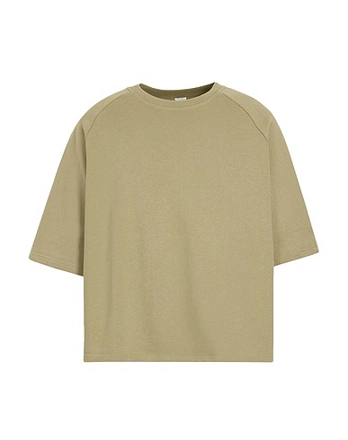 8 by YOOX Felpa LA T-SWEATSHIRT Verde salvia 100% Cotone organico