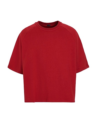 8 by YOOX Felpa LA T-SWEATSHIRT Bordeaux 100% Cotone organico