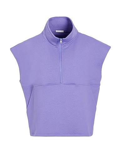 8 by YOOX Sweatshirt IL GILET Lilac 100% Organic cotton