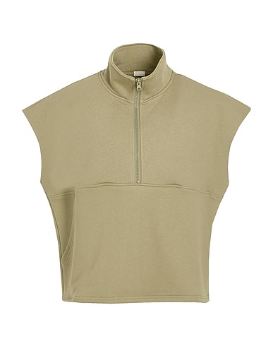 8 by YOOX Sweatshirt IL GILET Sage green 100% Organic cotton