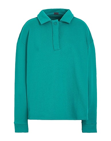 8 by YOOX Sweatshirt LA POLO Emerald green 100% Organic cotton
