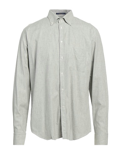 B.D.BAGGIES Camicia tinta unita Grigio chiaro 100% Cotone