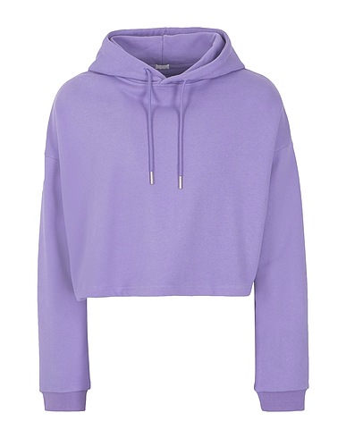 8 by YOOX Hooded track jacket  LA HOODIE Lilac 100% Organic cotton