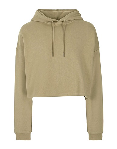 8 by YOOX Hooded track jacket  LA HOODIE Sage green 100% Organic cotton
