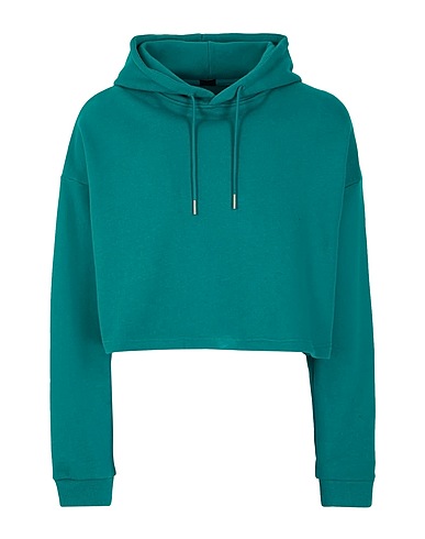 8 by YOOX Hooded track jacket  LA HOODIE Emerald green 100% Organic cotton