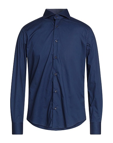 LIU •JO MAN Camicia tinta unita Blu 97% Cotone, 3% Elastan