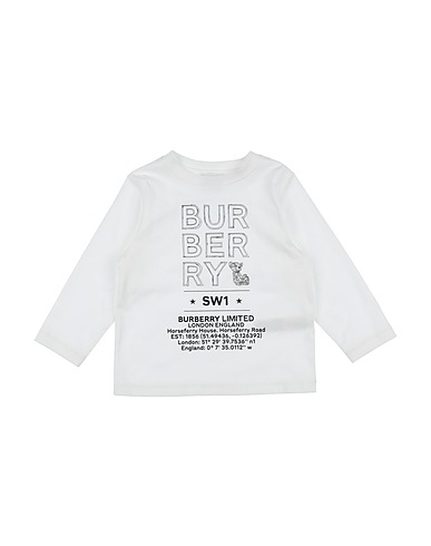 BURBERRY T-shirt Bianco 100% Cotone