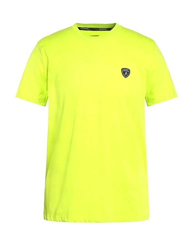 AUTOMOBILI LAMBORGHINI T-shirt Lime green 100% Cotton, Elastane