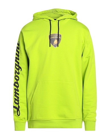 AUTOMOBILI LAMBORGHINI Felpa Verde lime 100% Cotone, Elastan