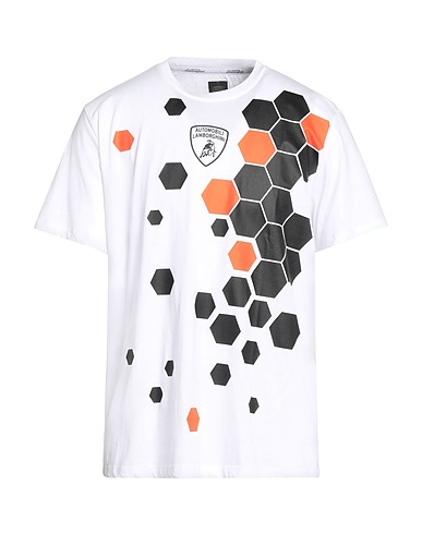 AUTOMOBILI LAMBORGHINI T-shirt White 100% Cotton, Elastane