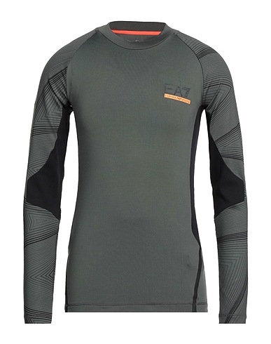 EA7 T-shirt Dark green 90% Polyester, 10% Elastane