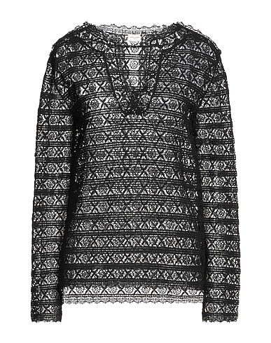 SAINT LAURENT Top Black 65% Cotton, 35% Polyester