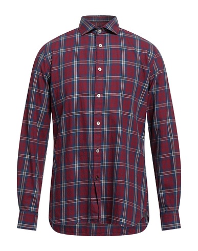 ALLEY DOCKS 963 Checked shirt Brick 100% Cotton