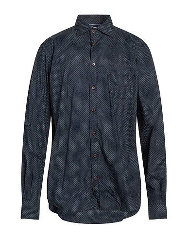 KOIKE Patterned shirt Midnight blue 100% Cotton