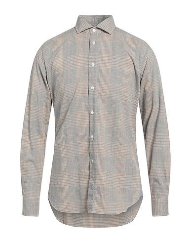 XACUS Patterned shirt Grey 100% Cotton