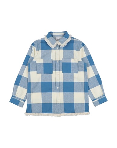 WOOLRICH Patterned shirt Pastel blue 100% Cotton