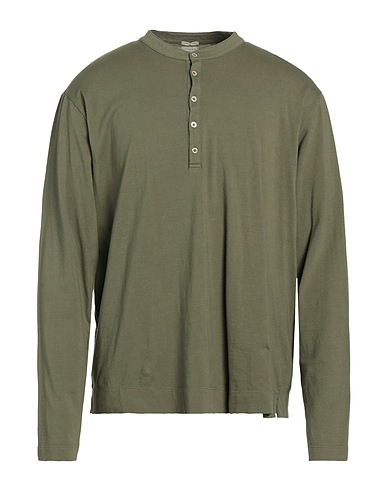 MASSIMO ALBA T-shirt Verde militare 92% Cotone, 8% Cachemire