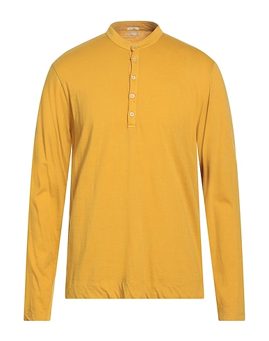 MASSIMO ALBA T-shirt Giallo ocra 92% Cotone, 8% Cachemire
