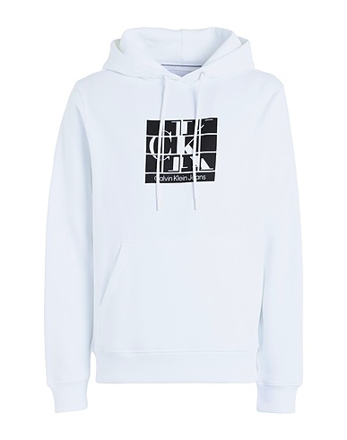 CALVIN KLEIN JEANS Hoodie Weiß 50% Baumwolle, 50% Polyester