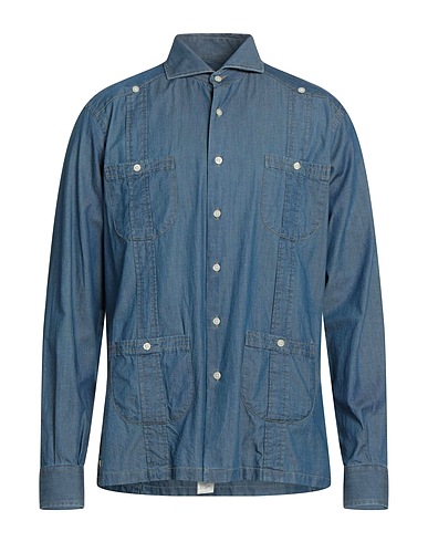 TRADICION Denim shirt Blue 100% Cotton