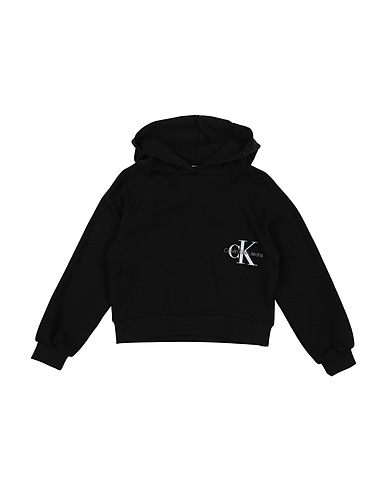 CALVIN KLEIN JEANS Hooded track jacket  Black 100% Cotton