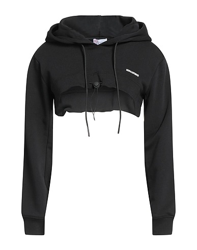 REDValentino Hooded sweatshirt Black 85% Cotton, 15% Polyester