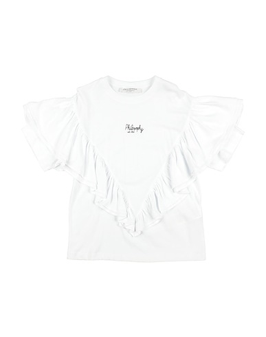 PHILOSOPHY di LORENZO SERAFINI T-shirt White 100% Cotton, Elastane