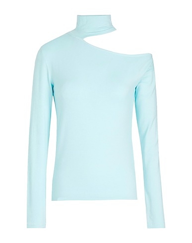 8 by YOOX T-shirt VISCOSE CUT-OUT L/SLEEVE TOP
 Turquoise 95% Viscose, 5% Élasthanne