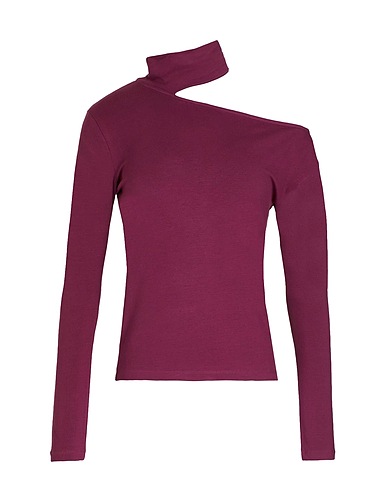 8 by YOOX T-shirt VISCOSE CUT-OUT L/SLEEVE TOP
 Porpora 95% Viscosa, 5% Elastan