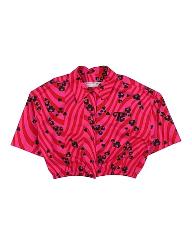 PHILOSOPHY di LORENZO SERAFINI 패턴 셔츠 & 블라우스 푸크시아 핑크 100% 코튼