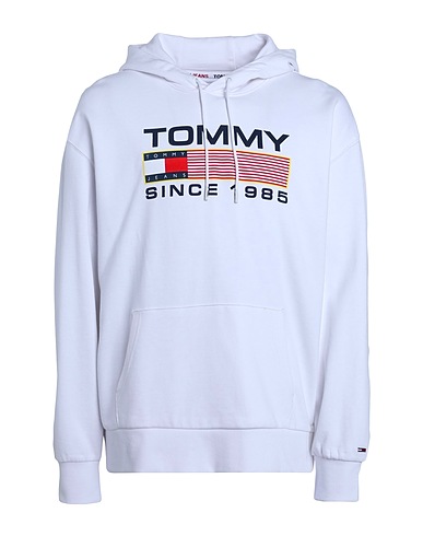TOMMY JEANS 트레이닝 상의 화이트 100% 코튼