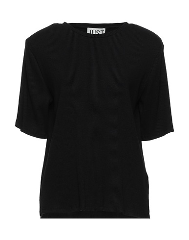 JUST FEMALE Basic T-Shirt Black 92% EcoVero™ viscose, 8% Elastane