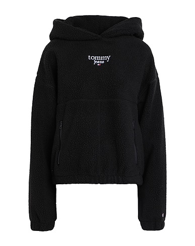 TOMMY JEANS Hooded track jacket  Black 100% Polyester