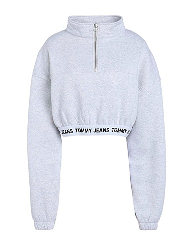 TOMMY JEANS Sweatshirt Grau 68% Baumwolle, 32% Polyester