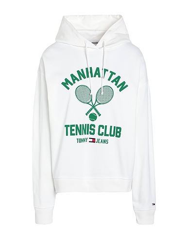 TOMMY JEANS Hooded sweatshirt Ivory 100% Cotton