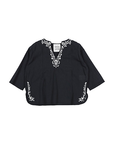 DOUUOD Top Nero 100% Cotone