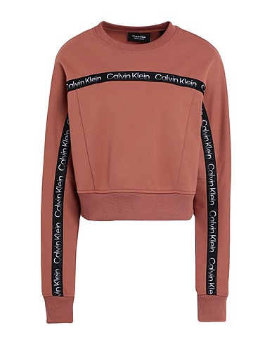 CALVIN KLEIN PERFORMANCE Sweatshirt Tan 100% Polyester